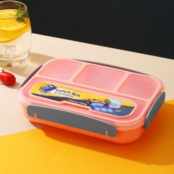 Lunch Box Bento Box for Adults, Lunchbox Containers for Toddler, Kids, Adults, Leak-Proof, Microwave, Dishwasher, 4 Grids