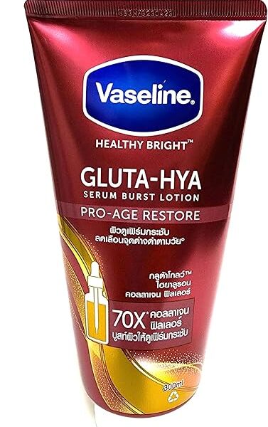 Vaseline Healthy Bright Gluta Hya Serum Burst Lotion Pro-Age Restore 300 Ml